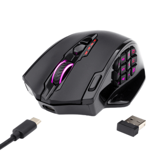 Redragon M913 Impact Elite Wireless Gaming Mouse, 16000 DPI Wired/Wireless RGB Gamer Mouse