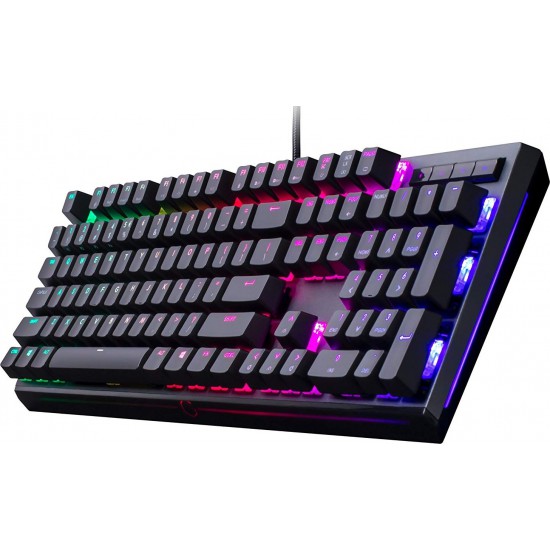 Cooler Master MasterKeys MK750 RGB LED Mechanical Gaming Keyboard, Cherry MX Red, RGB LED, Full Size, Wrist Rest