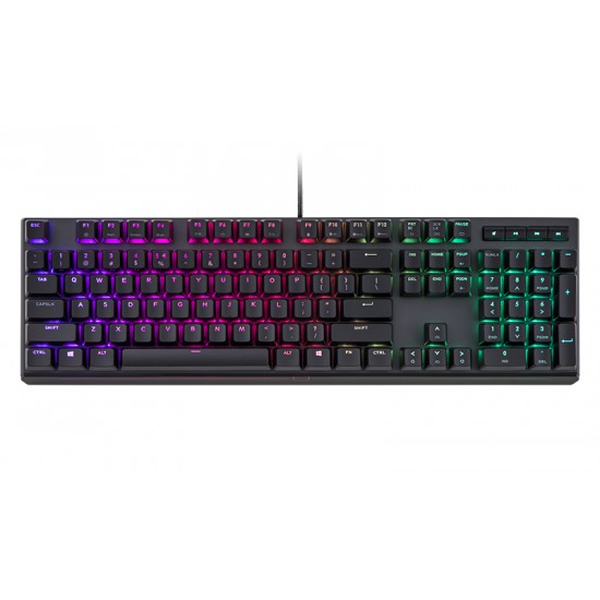 Cooler Master MasterKeys MK750 RGB LED Mechanical Gaming Keyboard, Cherry MX Red, RGB LED, Full Size, Wrist Rest