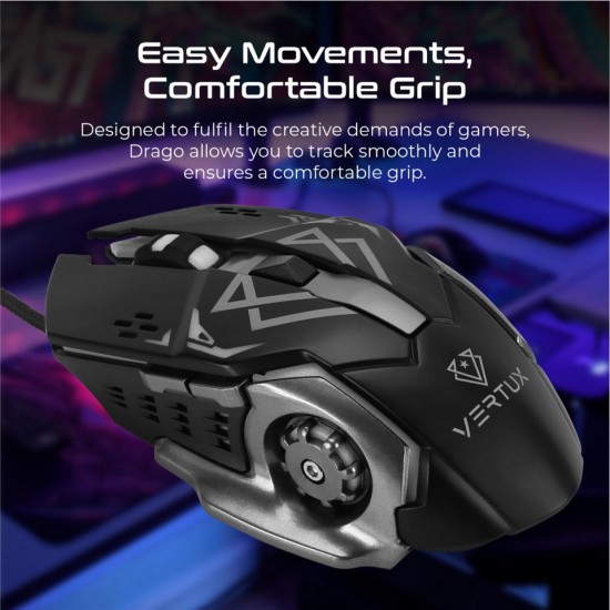 Vertux Gaming Drago Precision Tracking Ergonomic Gaming Mouse