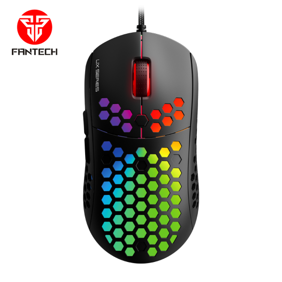 FANTECH HIVE UX2 Ultimate Macro RGB Gaming Mouse- Black