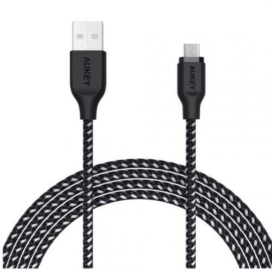 Aukey CB-AM2 Braided Nylon USB 2.0 to Micro USB Cable 2 meter
