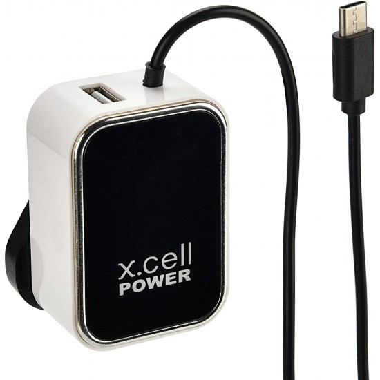 X.Cell HC-225C Home Charger With Attached USB-C Cable for Fast Charging
