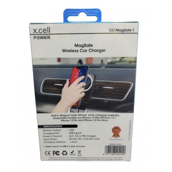  X.Cell CC-Magsafe-1 Wireless Car Charger 15W