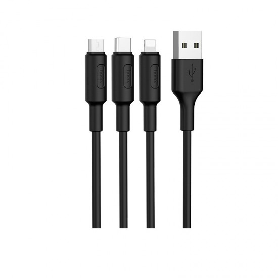 X.cell USB-A To USB-C / Lightning / Micro USB Cable 1.5m - Black