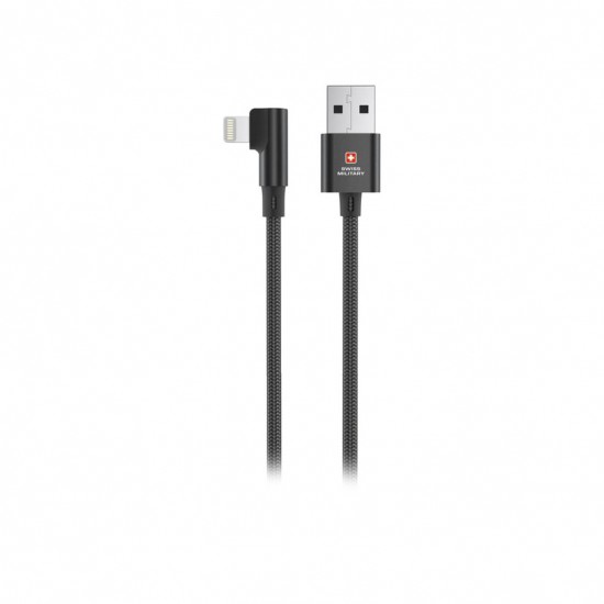 Swiss Military USB-A To Lightning Cable 2m - Black