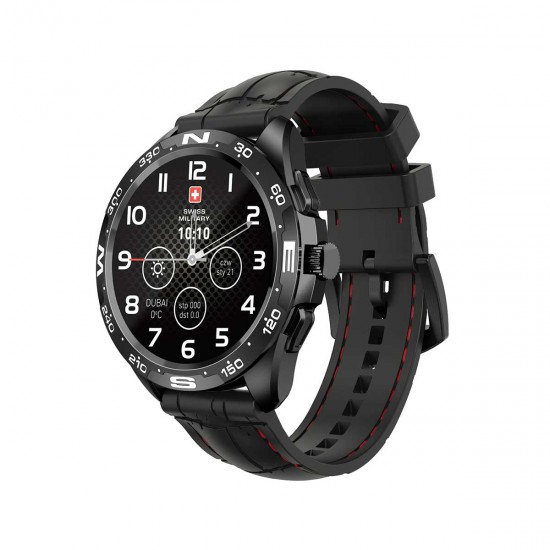 Swiss Military Dom Smart Watch Silicon Strap - Black