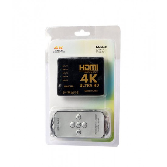 HDMI Switch Port 5 To 1 (4k Ultra HD)