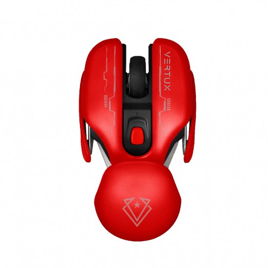 Vertux Gaming Glider High Performance Ergonomic Wireless Gaming Mouse Red