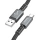Hoco USB-A to USB-C Cable (1m/3.2ft Black, X85)