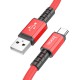 Hoco USB-A to USB-C Cable (1m/3.2ft Red, X85)