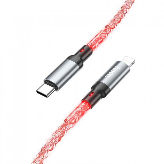Hoco 3A USB-C to Lightning Luminous Data Cable (1m/3.2ft, U112)