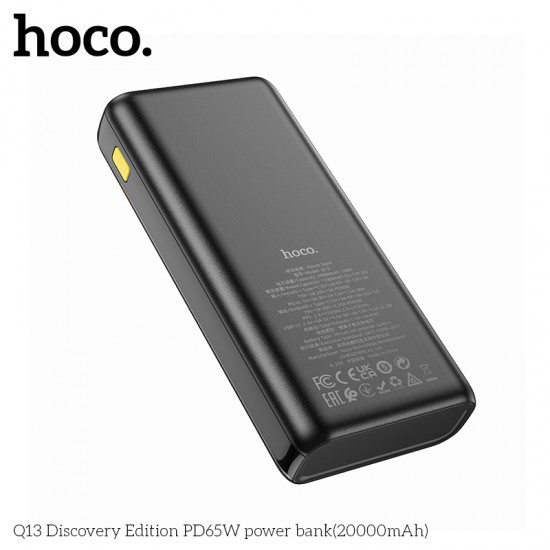 Hoco Q13 Discovery Edition Power Bank (20,000mAh, PD 65W, Black)