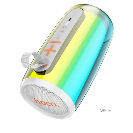 Hoco HC18 Jumper Colorful Luminous Bluetooth Speaker (2400mAh, White)