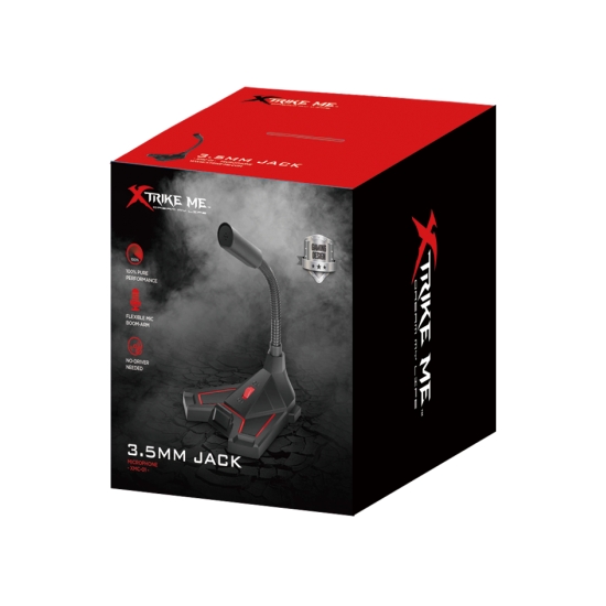 Xtrike Me 3.5mm Jack Microphone (XMC-01, Black/Red)