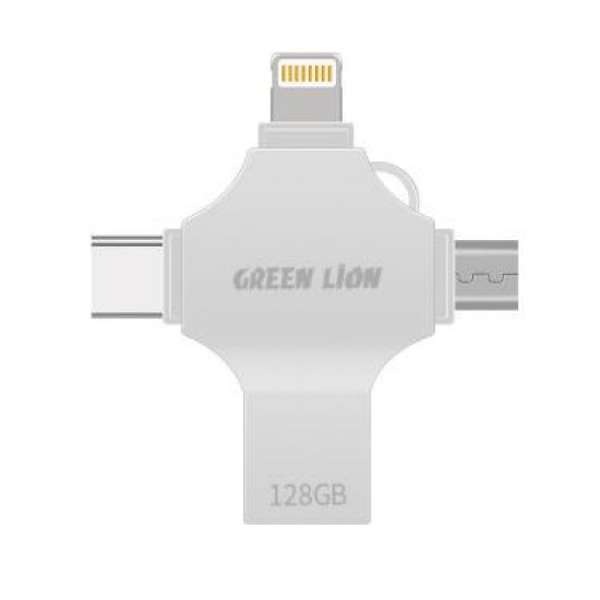 Green Lion 3 in 1 OTG (Lightning / Micro / Type-C) - Gray
