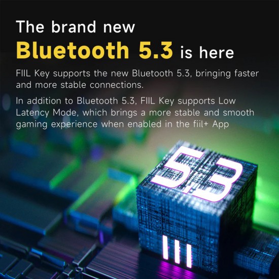 FIIL Key Ture Wireless Earbuds Bluetooth 5.3 Low Latency TWS In-Ear Headphones (Black)