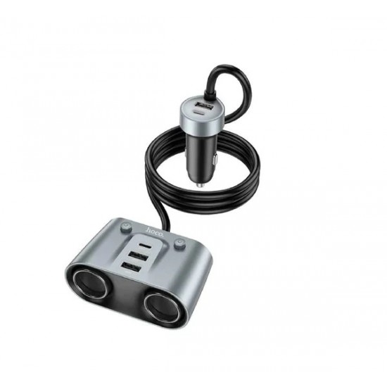 Hoco Car Charger (Z51 - Metal Gray)