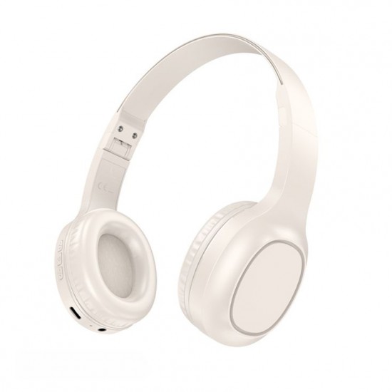 Hoco Foldable Bluetooth Headset (W46, Milky White)