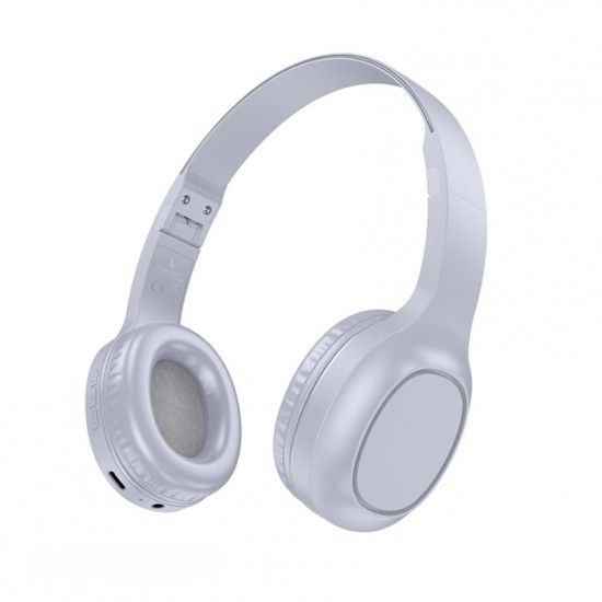 Hoco Foldable Bluetooth Headset (W46, Light Blue Grey)