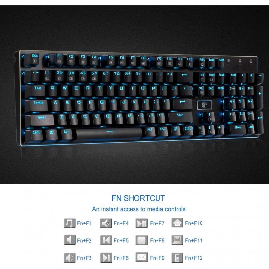 E-Yooso Z-88 RGB Mechanical Gaming Keyboard - Black (Green Switches)