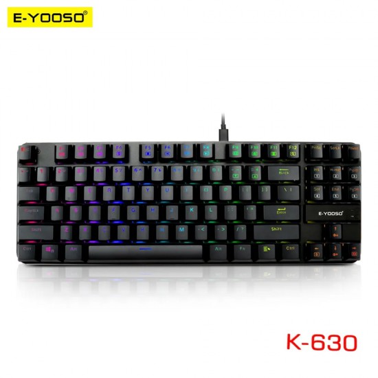 E-YOOSO K630 RGB Mechanical Gaming Keyboard - Black (Arabic - Red Switches)