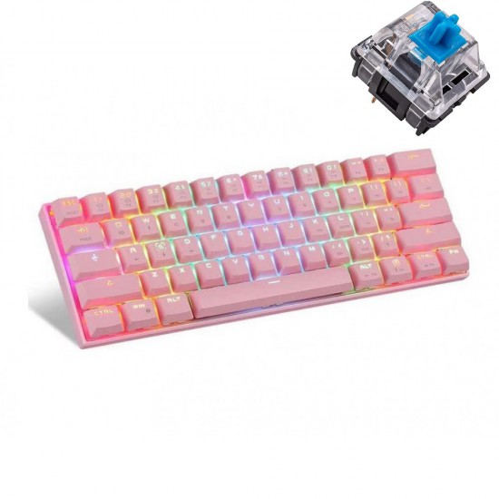 Motospeed CK62 Gaming keyboard Pink - Blue Switch