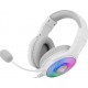 Redragon H350 White Wired Gaming Headset, Dynamic RGB Backlight - Stereo Surround-Sound - 50MM Drivers - Detachable Microphone, Over-Ear Headphones Works for PC/PS4/XBOX One/NS