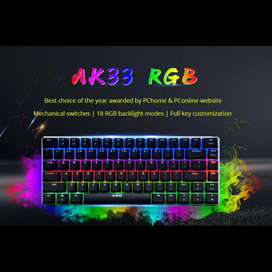 AJAZZ AK 33, 82 Key Mechanical Gaming Keyboard Blue Switch