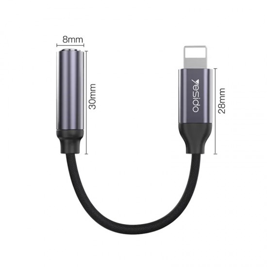 Yesido Audio Cable Lightning to 3.5mm Headphone Adapter (YAU21)