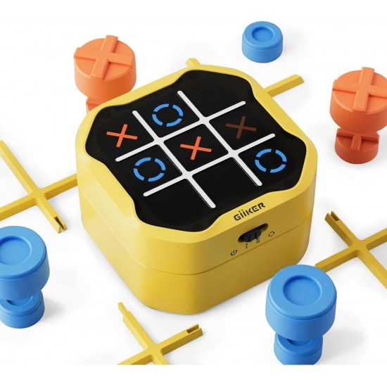 GiiKER Tic Tac Toe Bolt Game, 3 in 1 Portable Puzzle Game Console