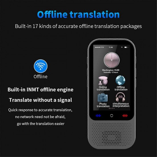 AI Translation Device Real Time Smart Voice Photo Translator 138 Languages 18 Offline Portable Translating