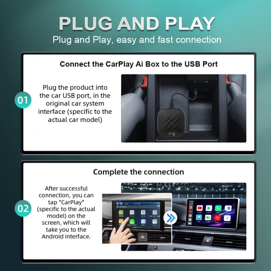 CarPlay Ai Box Adapter CarlinKit Wireless Android Auto & Apple CarPlay  Wirele