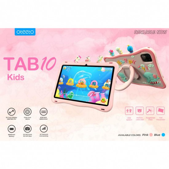 Oteeto Tab 8 - Android Tablet (8GB Ram / 256GB Rom - Blue)