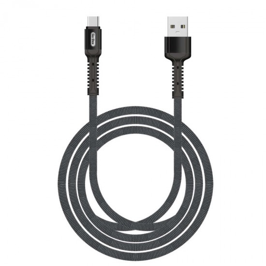 Go-Des USB-A to USB-C Cable (2m/6.6ft Braided Black, GD-UC529 TC)