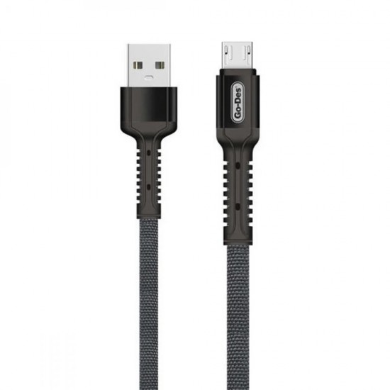 Go-Des USB-A to Micro USB Cable (3m/10ft Braided Black, GD-UC559M)