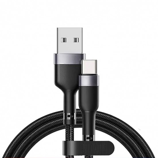 Go-Des USB-A to USB-C Cable (3m/10ft Braided Black, GD-UC558TC)