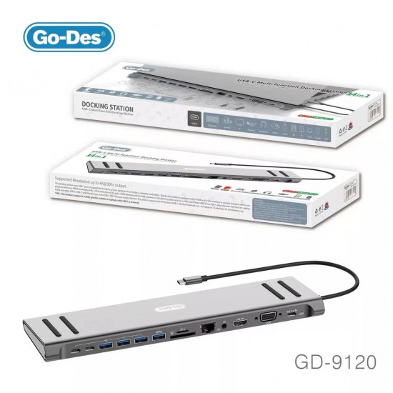 Go-Des 14-in-1 USB-C Multi Function Docking Station (GD-9120)