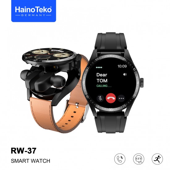 HainoTeko RW-37 Smart Watch with Bluetooth Earbuds