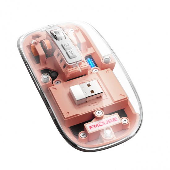 Fmouse Rechargeable Gaming wireless mouse (Pink)