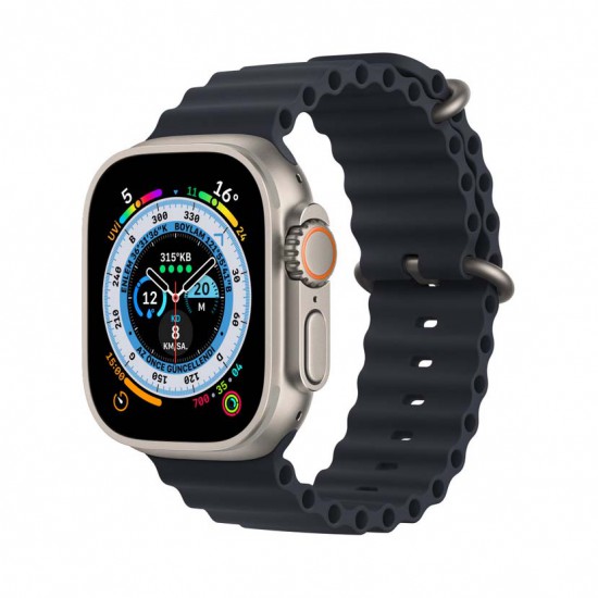 Riversong Motive 5T Smart Watch - Titanium + Black Strap