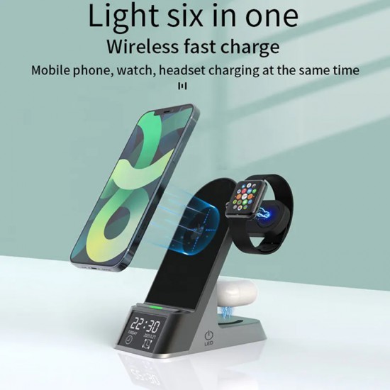 H35 Wireless Charger for Phone, Watch and Air Pods (15w Max, 6-in-1)