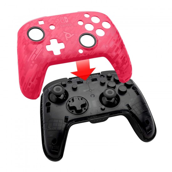 PdpGaming Faceoff Wireless Deluxe Controller for Nintendo Switch (Pink Camo)