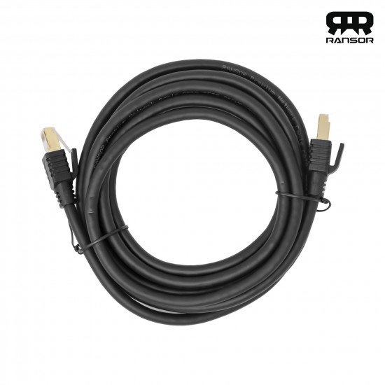 RANSOR CAT8 3m/10ft Premium Ethernet Cable - Black