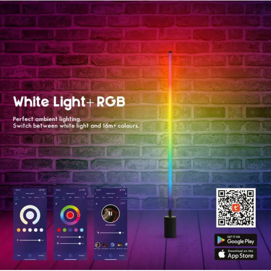 Porodo Brite RGB Smart LED Floor Lamp 18W - Black