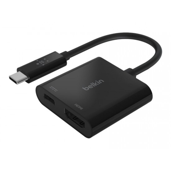Belkin USB-C to HDMI + Charge Adapter - 60W PD - Black