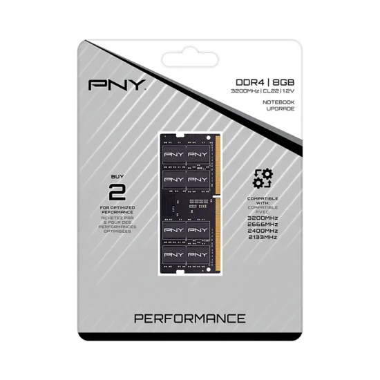 PNY PERFORMANCE DDR4 8GB RAM 3200MHZ  Laptop Memory