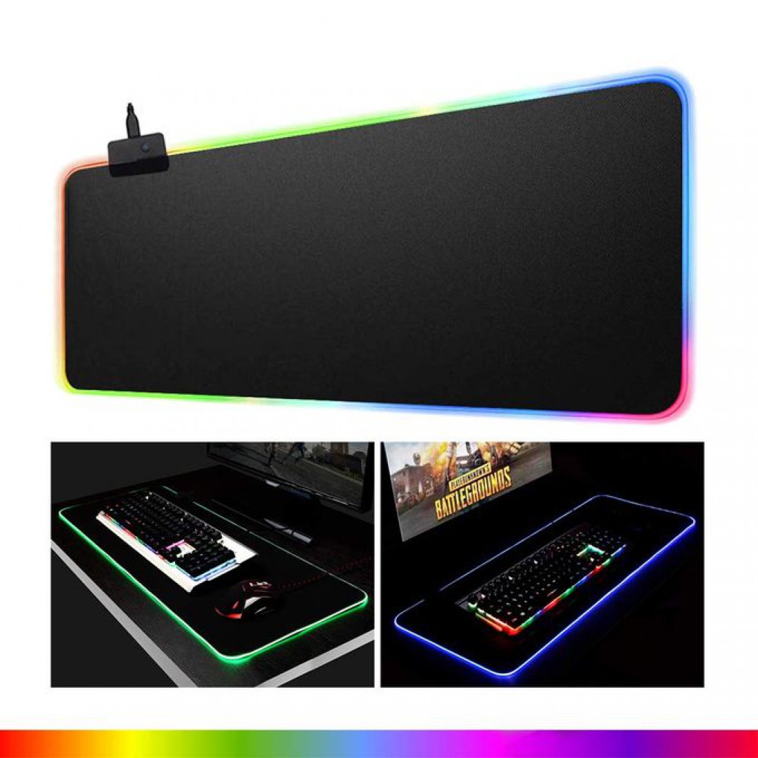 Generic GMS-WT-5 RGB Gaming Mouse Pad Techno Zone - Black |ICEGAMES