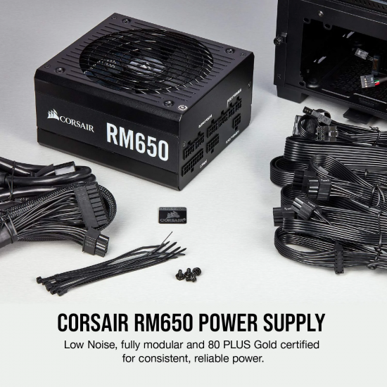 Corsair RM Series, RM650, 650 Watt, 80+ Gold Certified, Fully Modular Power Supply