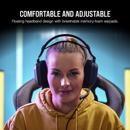 Corsair HS80 RGB Wired Gaming Headset - Black